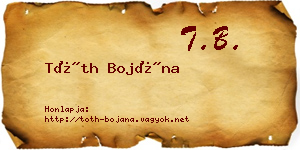 Tóth Bojána névjegykártya