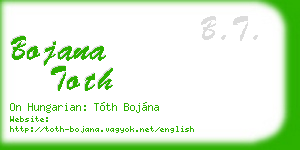 bojana toth business card